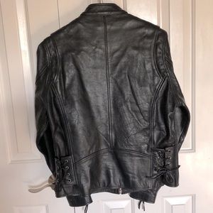 WILSONS 🏍 LK NEW BLACK GENUINE LEATHER ZIP-IN LINER MOTO BIKER JACKET Women’s L